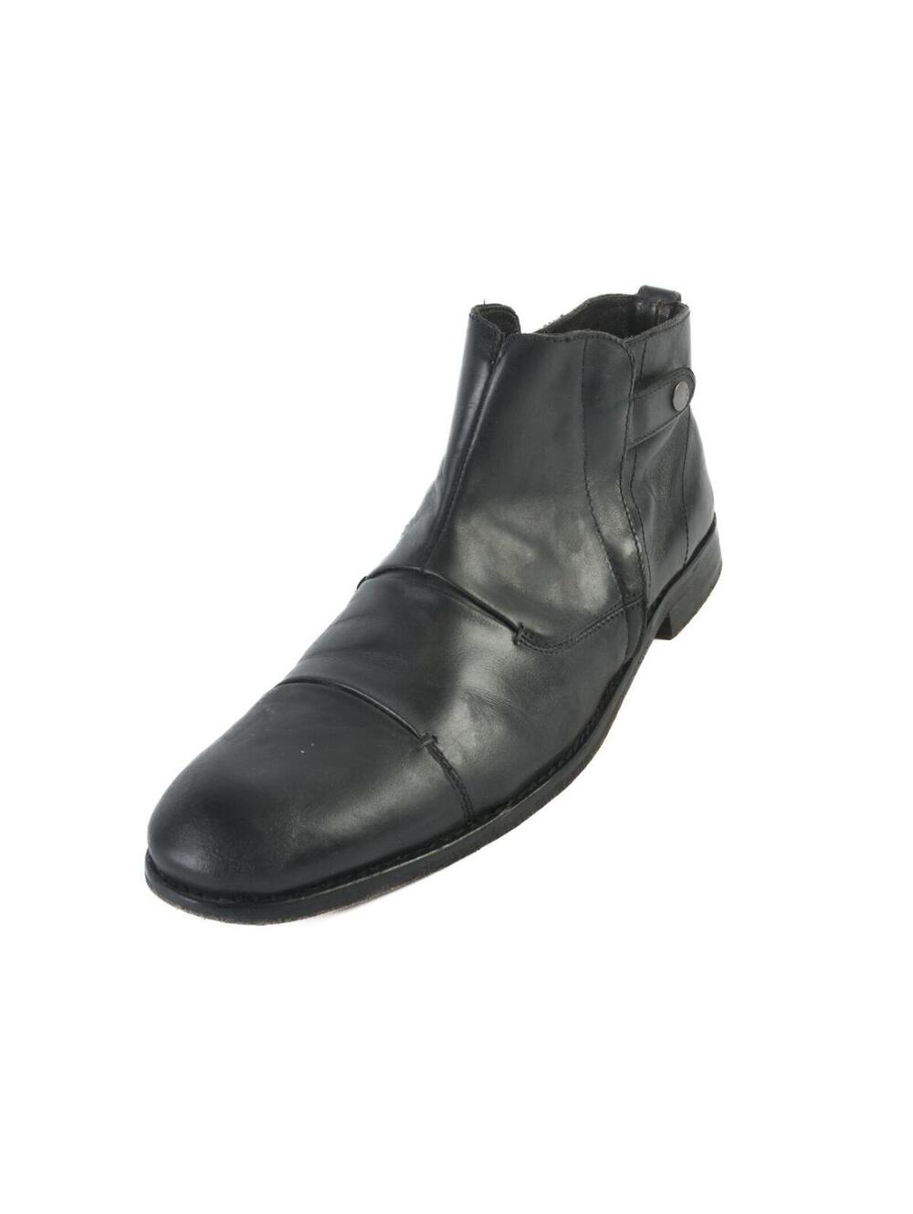 John Varvatos Black Side Zip Boots 10 37289